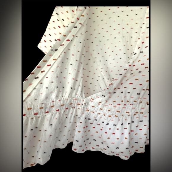 Madewell White Wrap Blouse with Stitching Detail Size XS - Picture 5 of 6